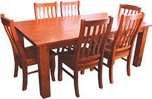 Thick Top Block Table 7 piece set