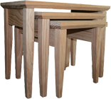TAPERED STYLE SOLID PINE NEST OF TABLES