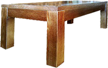 THICK TOP BLOCK SOLID TIMBER COFFEE TABLE