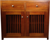 Tuscan Solid Pine Buffet with slatted Doors