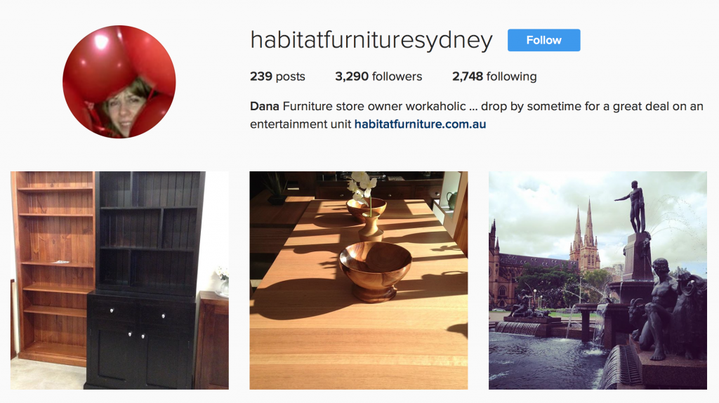 furniture stores instagram social media management